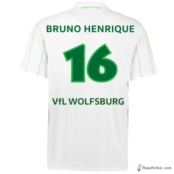 Camiseta VfL Wolfsburgo Replica Segunda Ropa Bruno Henrique 2016/17 Blanco